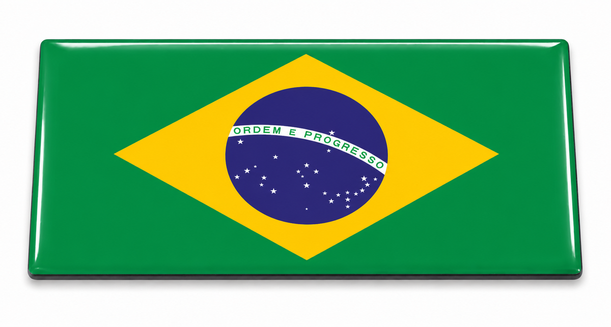 Brazil Flag domed insert for the 1Buckle system