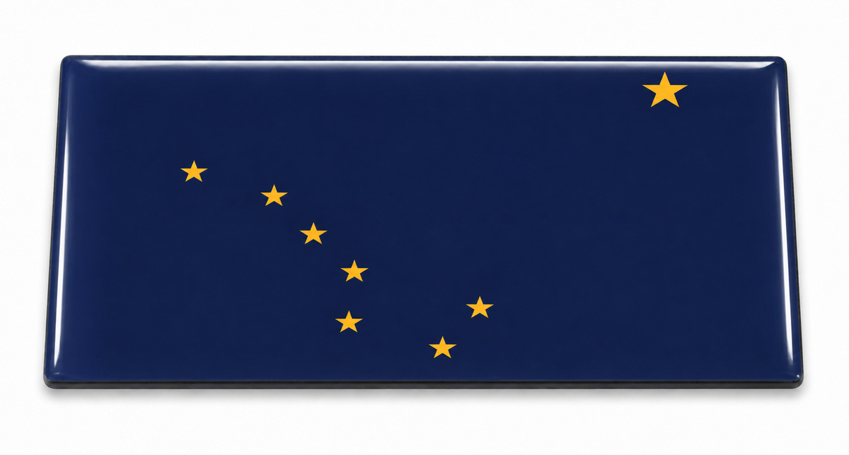 Alaska State Flag domed insert for the 1Buckle system