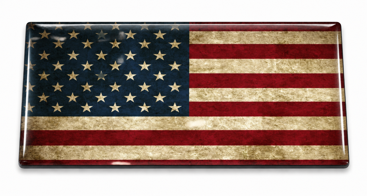 Vintage United States Flag domed insert for the 1Buckle system