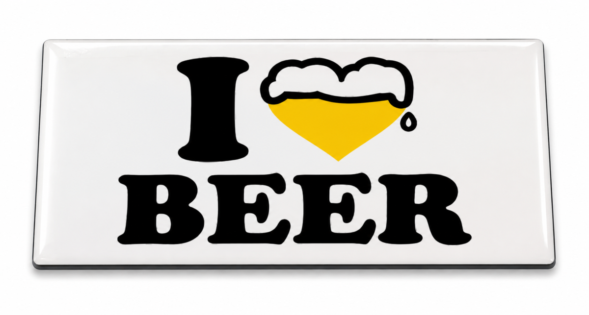 I Love Beer domed insert for the 1Buckle system