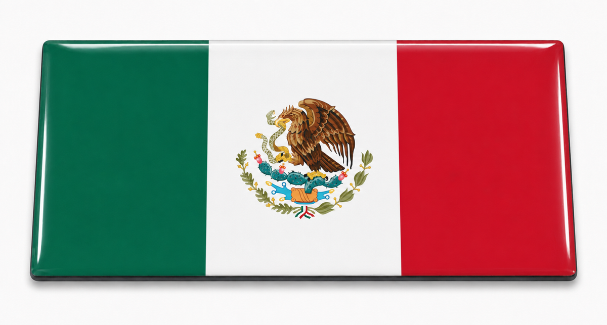 Mexico Flag domed insert for the 1Buckle system