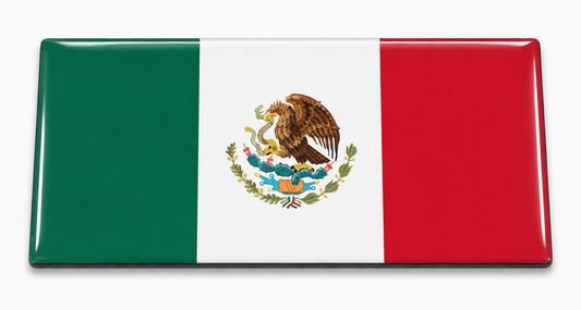 Mexico Flag domed insert for the 1Buckle system