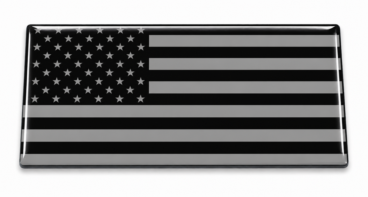Black & Gray United States Flag domed insert for the 1Buckle system