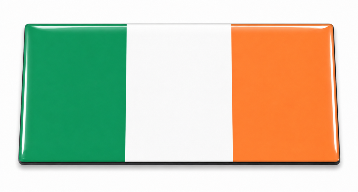 Ireland Flag domed insert for the 1Buckle system