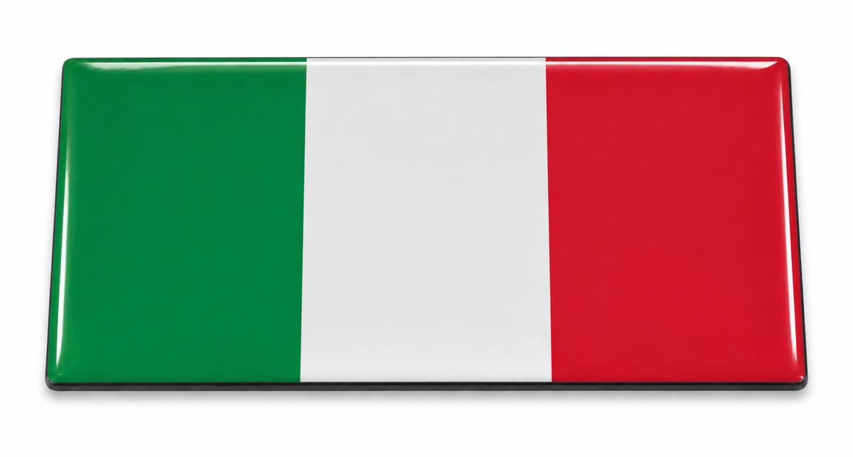 Italy Flag domed insert for the 1Buckle system