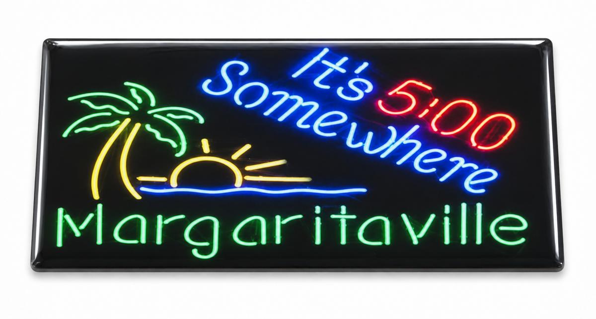 Margaritaville Neon domed insert for the 1Buckle system