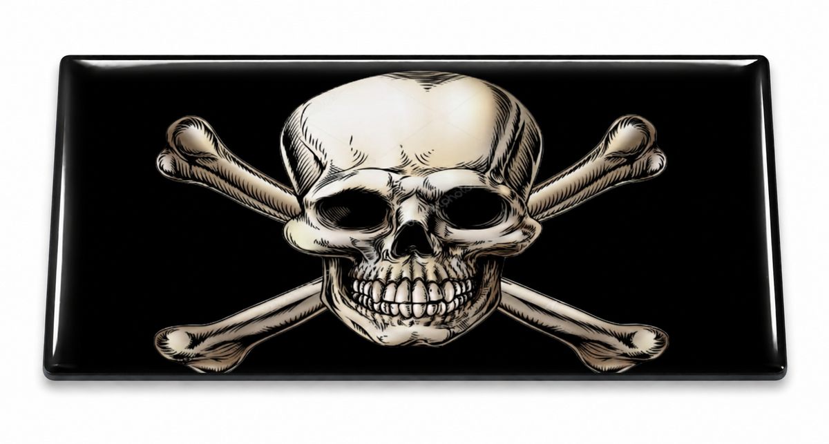 Skull & Crossbones domed insert for the 1Buckle system