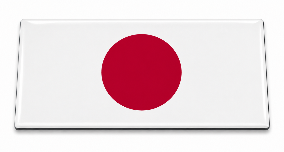 Japan Flag domed insert for the 1Buckle system