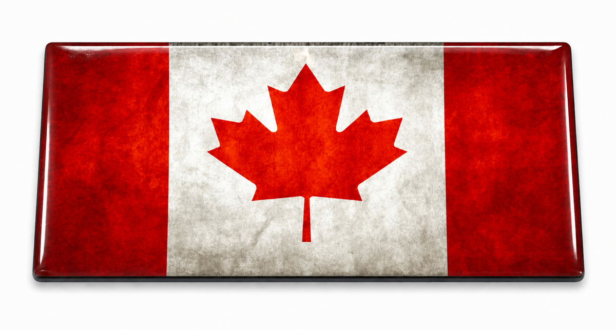 Vintage Canada Flag domed insert for the 1Buckle system