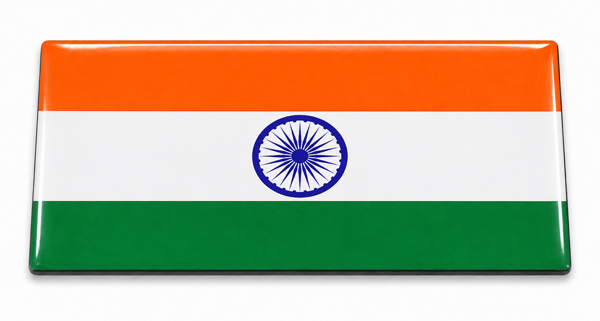 India Flag domed insert for the 1Buckle system