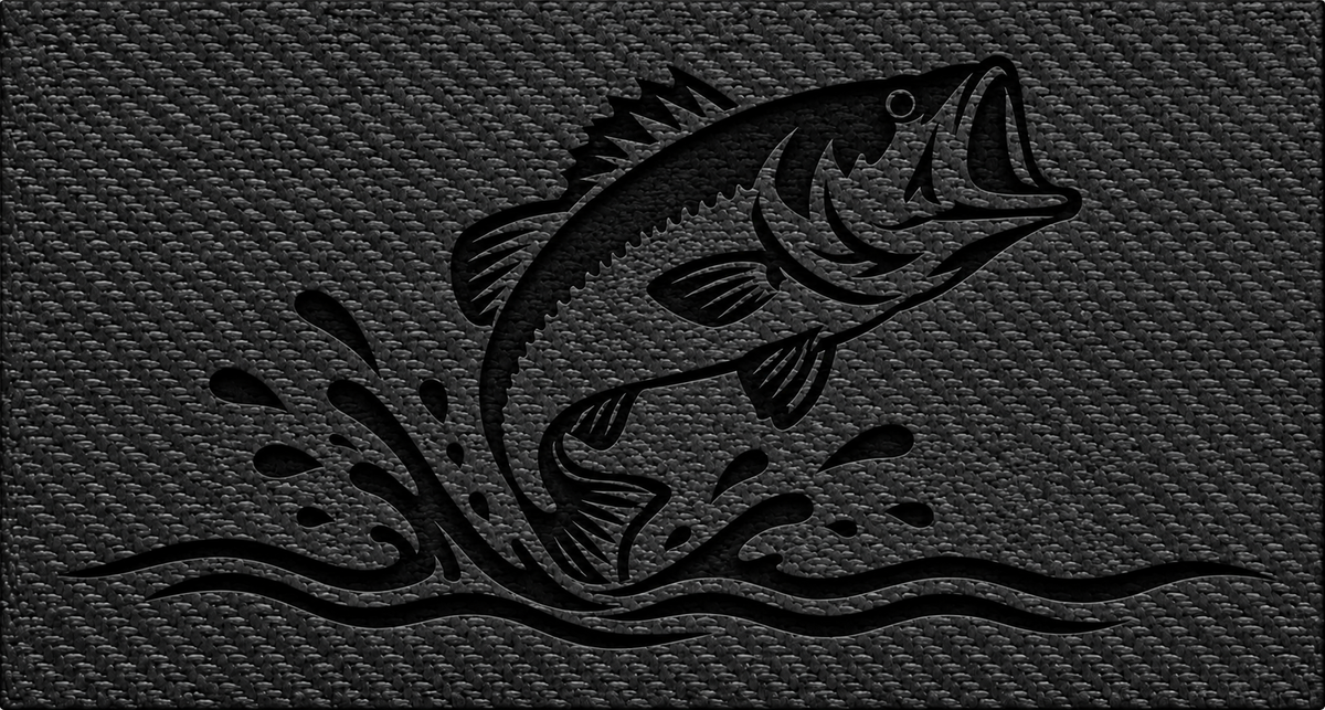 Big Catch — Black Carbon Bold laser-engraved insert