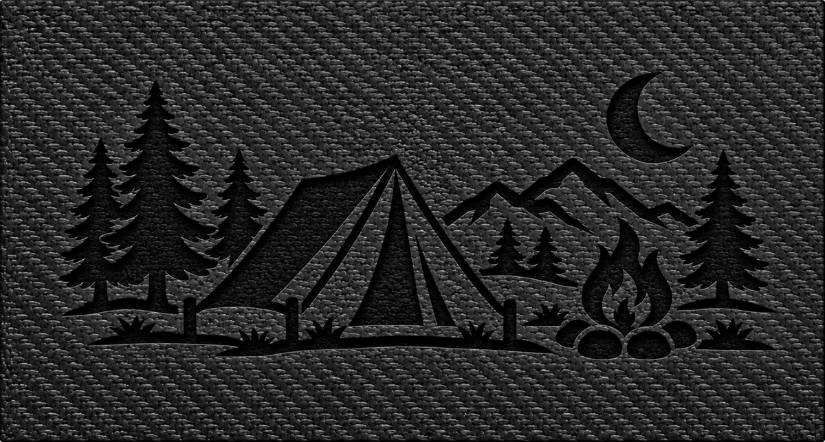 Camp Life — Black Carbon Bold laser-engraved insert