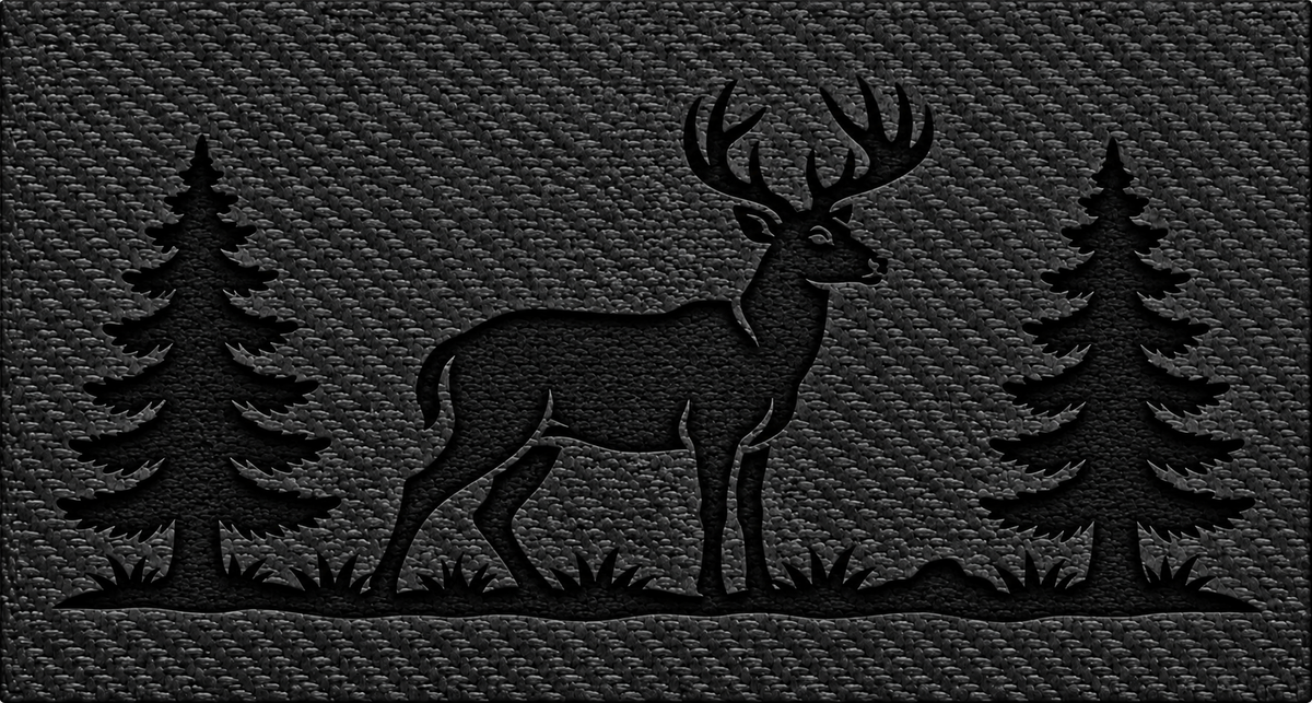 Deer Country — Black Carbon Bold laser-engraved insert