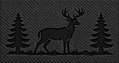 Deer Country — Black Carbon Bold laser-engraved insert