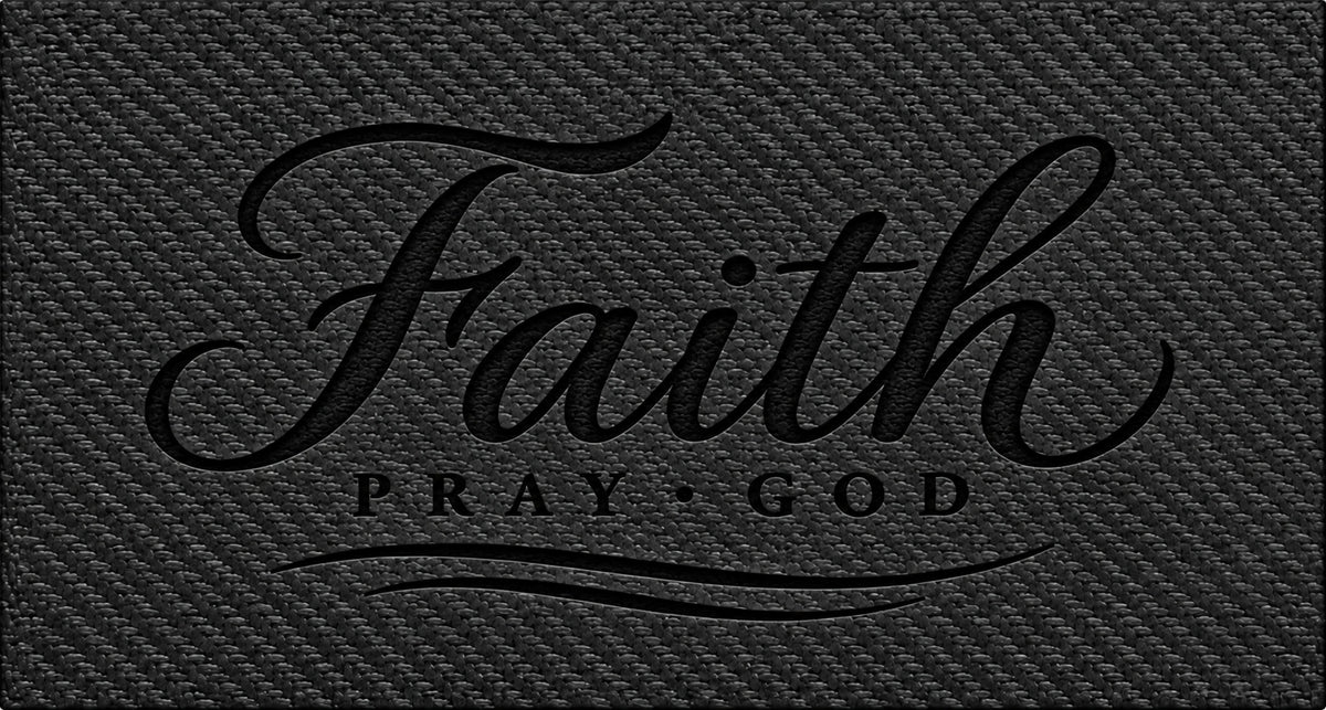 Faith, Pray & God — Laser-Engraved Leather Insert