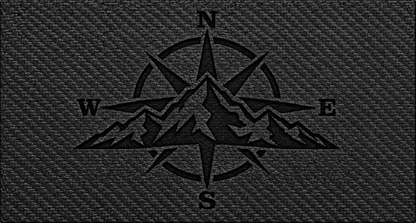 True North — Black Carbon Bold laser-engraved insert