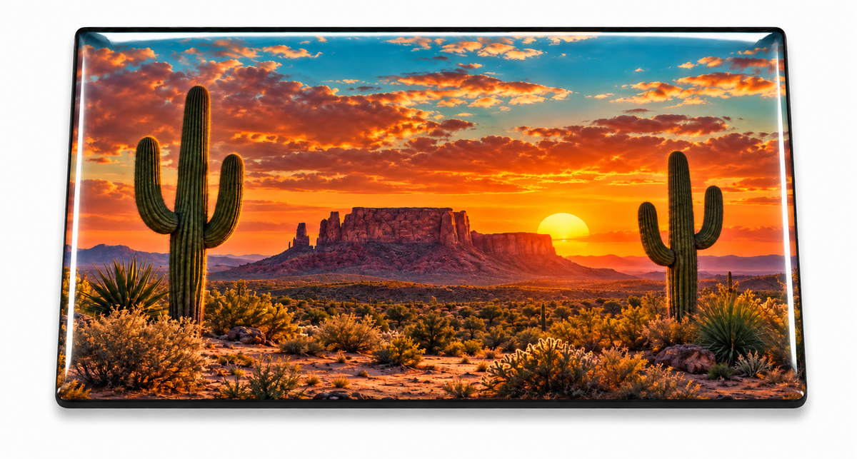 Desert Sunset Domed Insert — domed product image