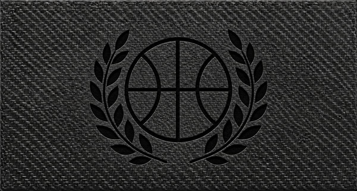 Basketball Laurel — Black Carbon Bold laser-engraved leather insert