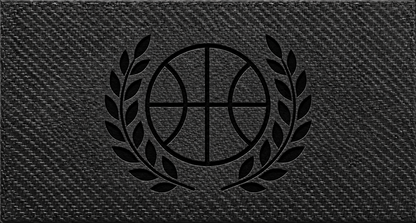 Basketball Laurel — Black Carbon Bold laser-engraved leather insert