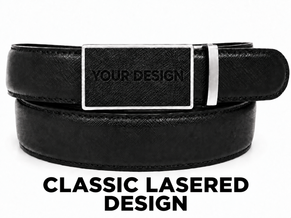 Classic material shown in a buckle — design example