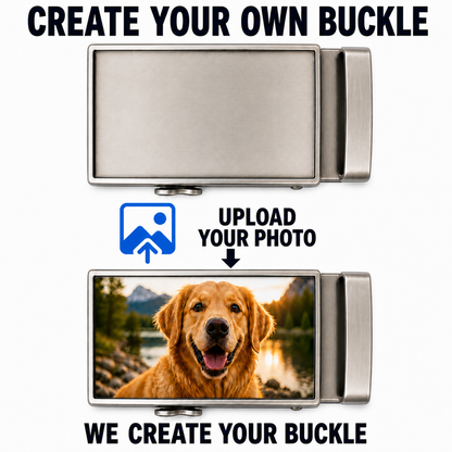 Create your own custom buckle by uploading a personal photo