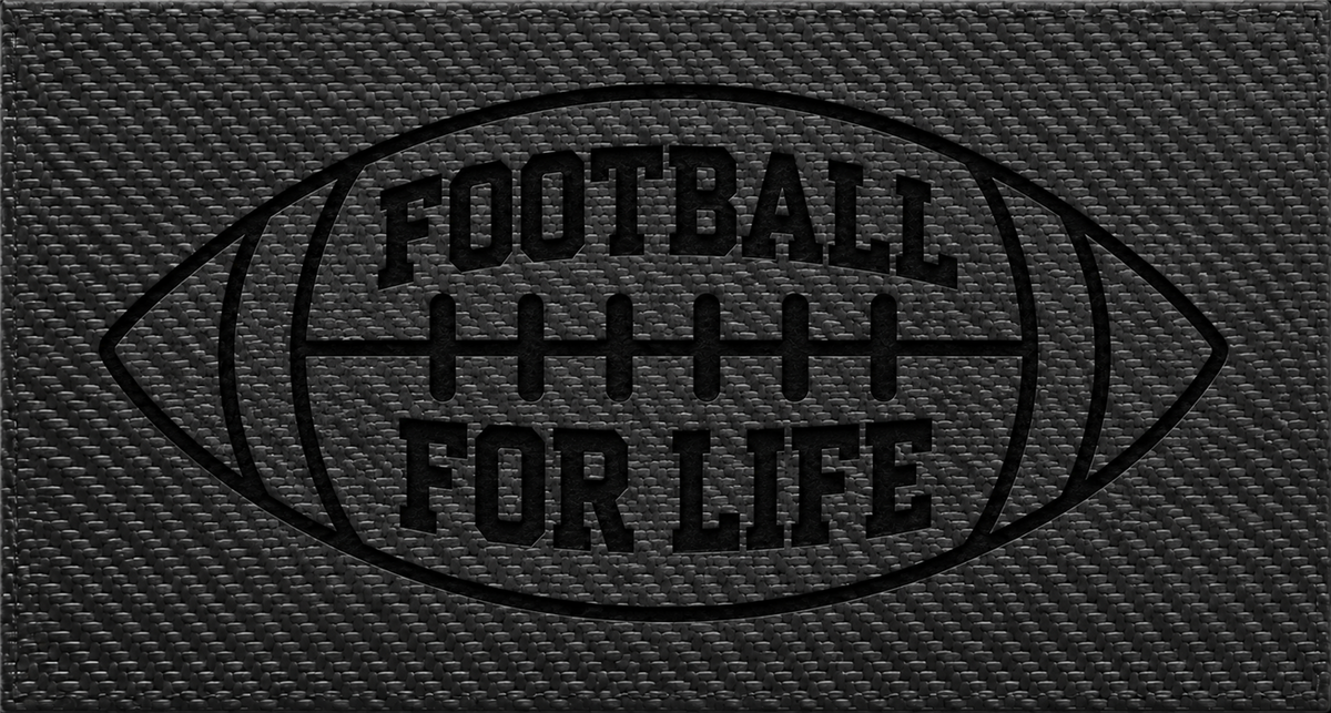 Football for Life — Black Carbon Bold laser-engraved leather insert