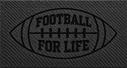 Football for Life — Black Carbon Bold laser-engraved leather insert