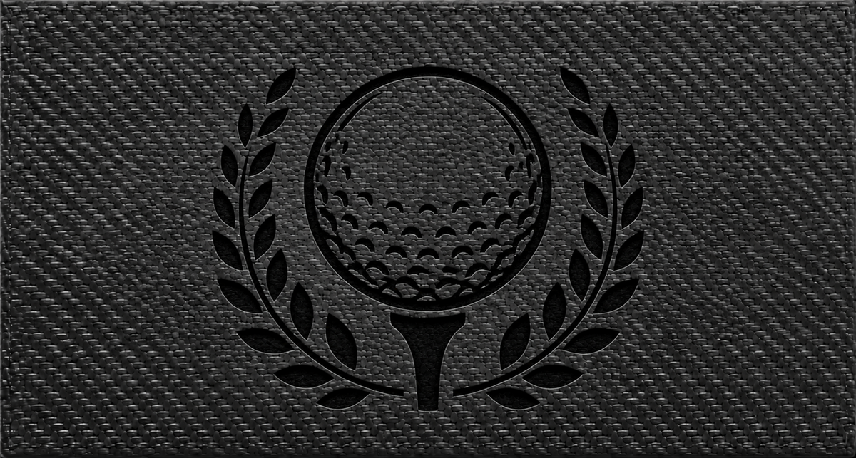 Golf Laurel — Black Carbon Bold laser-engraved leather insert