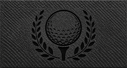 Golf Laurel — Black Carbon Bold laser-engraved leather insert