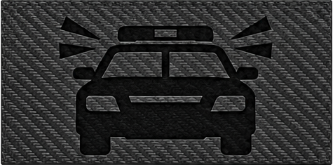 Police Officer — Black Carbon laser insert