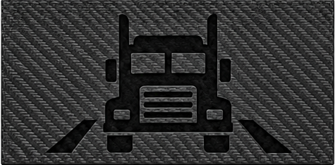 Truck Driver — Black Carbon laser insert