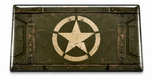 Olive drab military star domed belt insert
