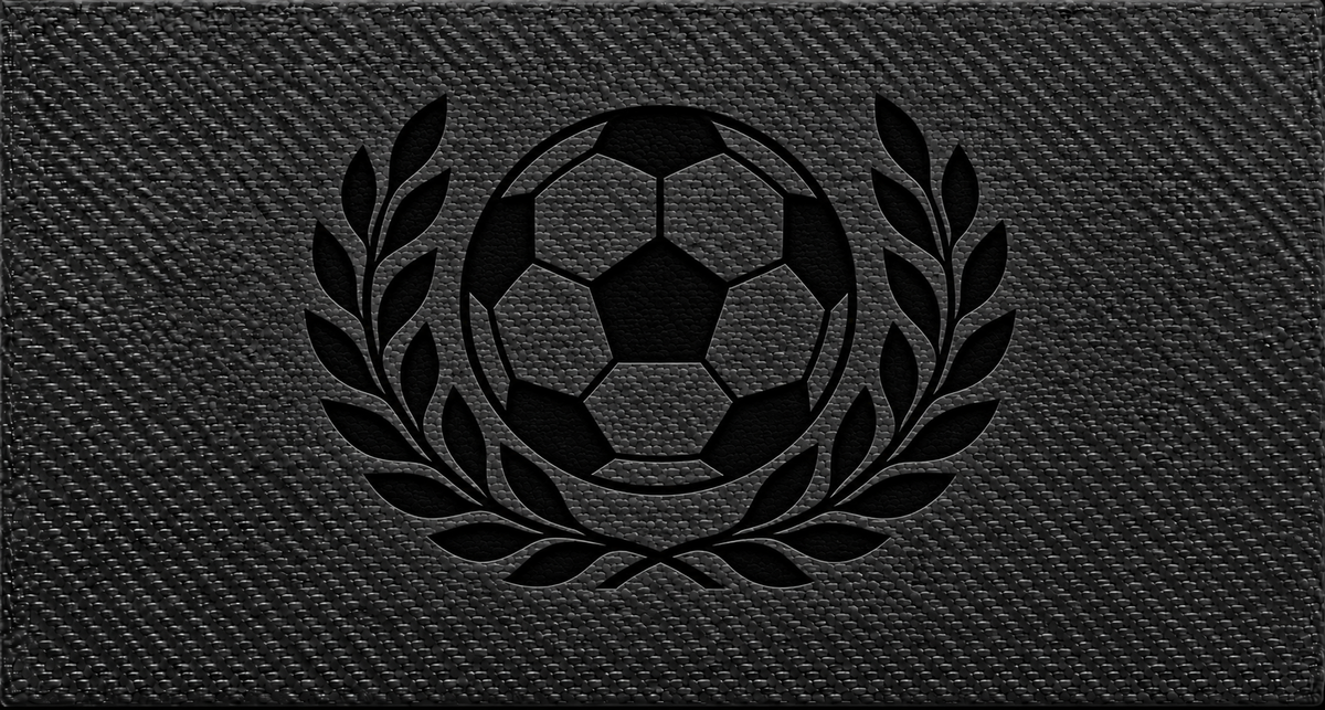 Soccer Laurel — Black Carbon Bold laser-engraved leather insert