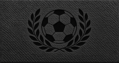 Soccer Laurel — Black Carbon Bold laser-engraved leather insert