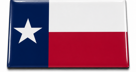 Texas State Flag domed insert for the 1Buckle system
