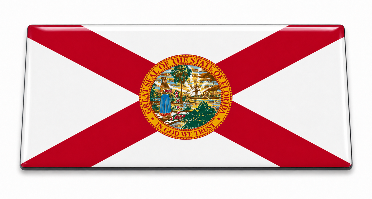 Florida State Flag domed insert for the 1Buckle system