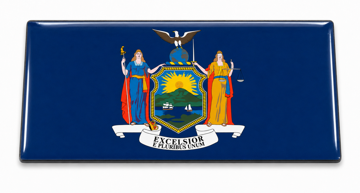 New York State Flag domed insert for the 1Buckle system