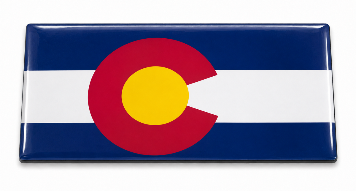 Colorado State Flag domed insert for the 1Buckle system
