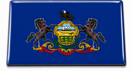 Pennsylvania State Flag domed insert for the 1Buckle system