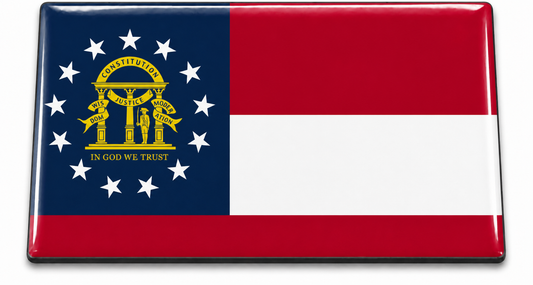 Georgia State Flag domed insert for the 1Buckle system