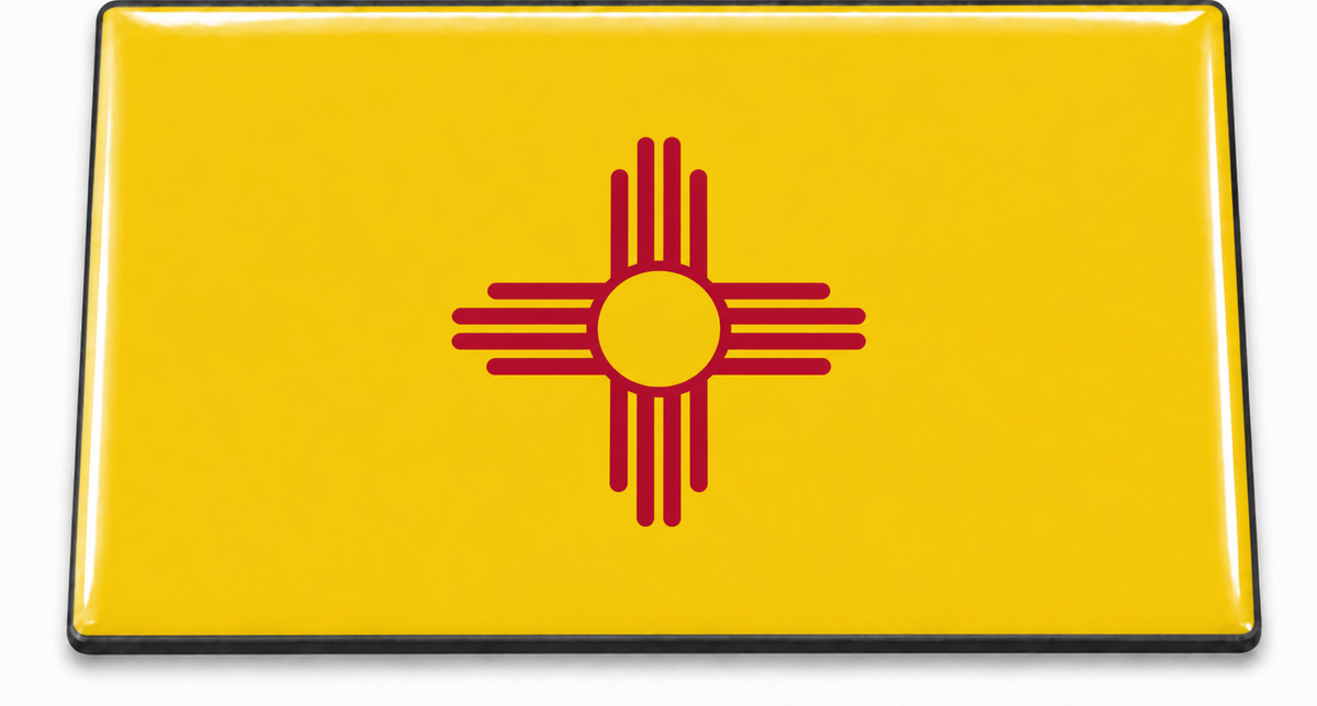 New Mexico State Flag domed insert for the 1Buckle system