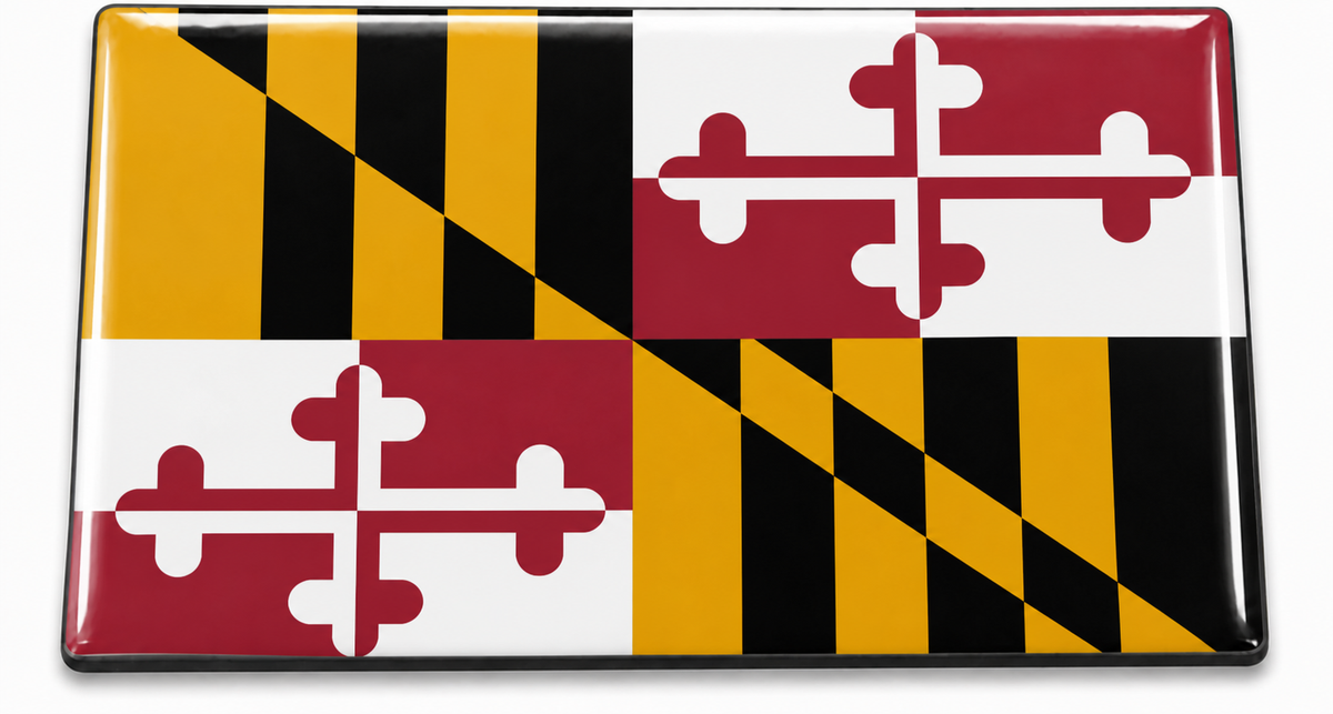 Maryland State Flag domed insert for the 1Buckle system