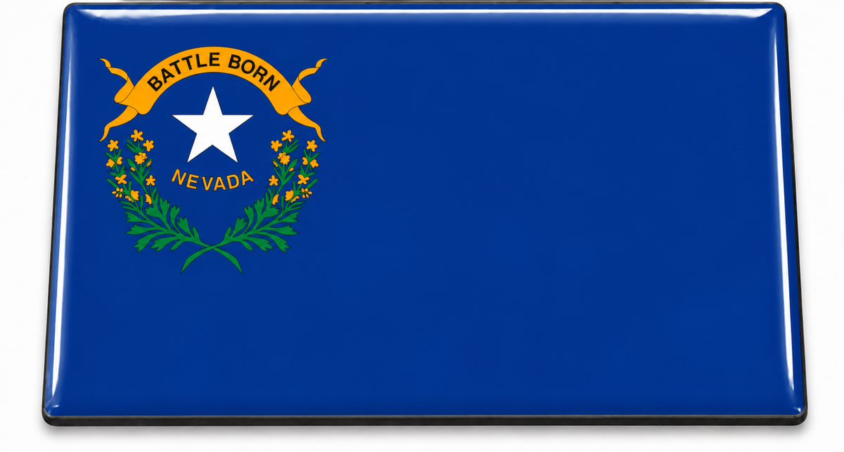 Nevada State Flag domed insert for the 1Buckle system