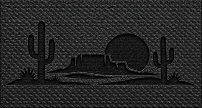Western Desert design — Black Carbon Bold laser-engraved insert