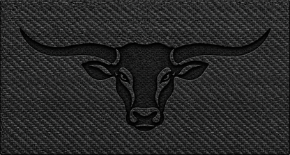 Western Longhorn design — Black Carbon Bold laser-engraved insert